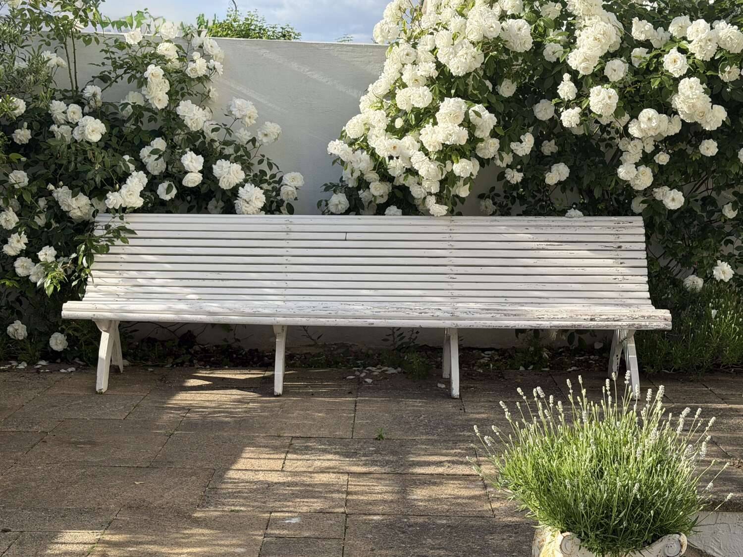 Vintage French garden bench