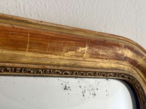 Antique French gilt Louis Philippe mirror c1800.