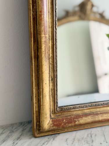 Antique French gilt Louis Philippe mirror c1800.