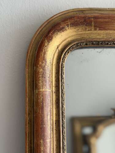 Antique French gilt Louis Philippe mirror c1800.