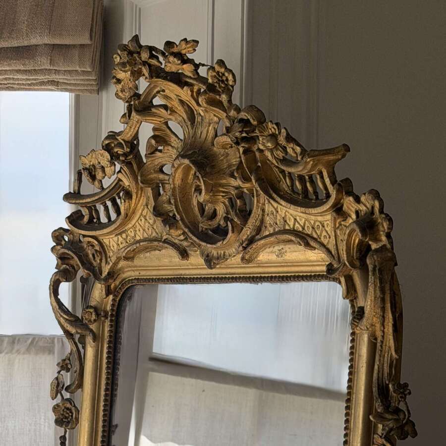 18th century French gilt mirror - mercury glass