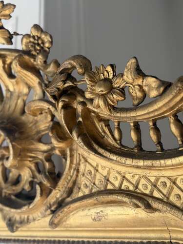 18th century French gilt mirror - mercury glass