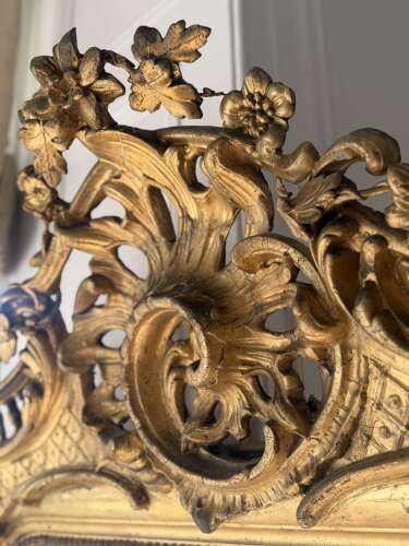 18th century French gilt mirror - mercury glass