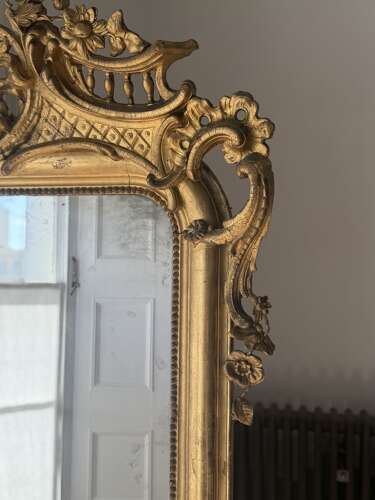 18th century French gilt mirror - mercury glass