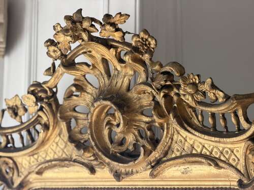 18th century French gilt mirror - mercury glass