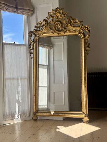 18th century French gilt mirror - mercury glass