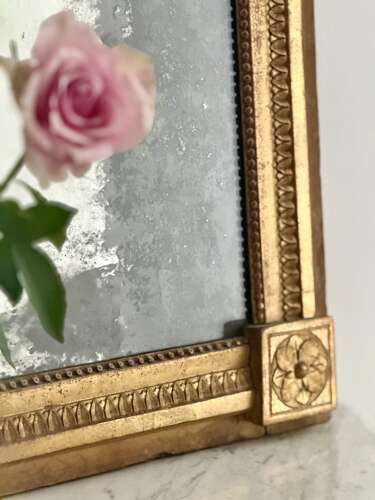 18th century French gilt mirror - foxed mercury glass