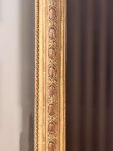 Large antique French gilt Louis XV mirror c1880