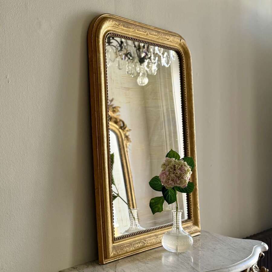 Antique French gilt Louis Philippe mirror c1860