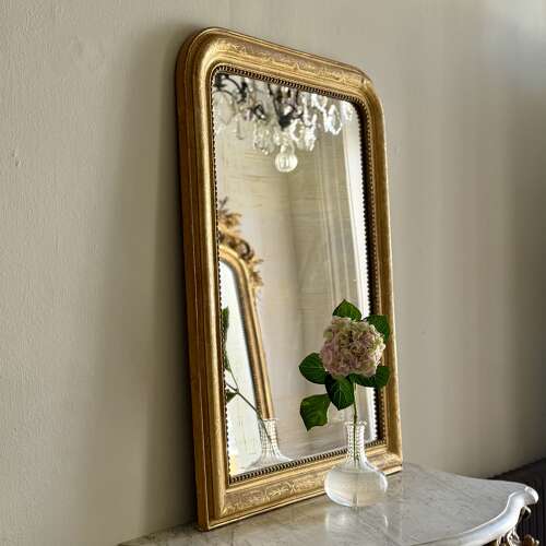 Antique French gilt Louis Philippe mirror c1860