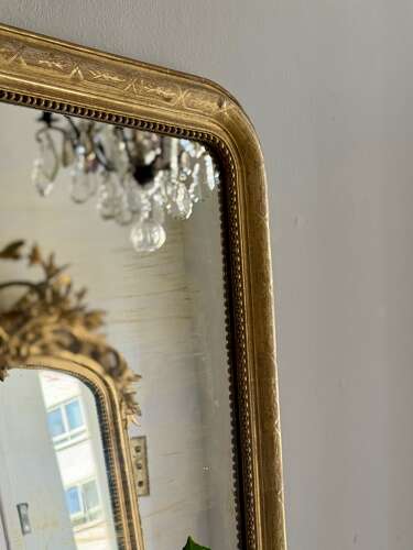 Antique French gilt Louis Philippe mirror c1860