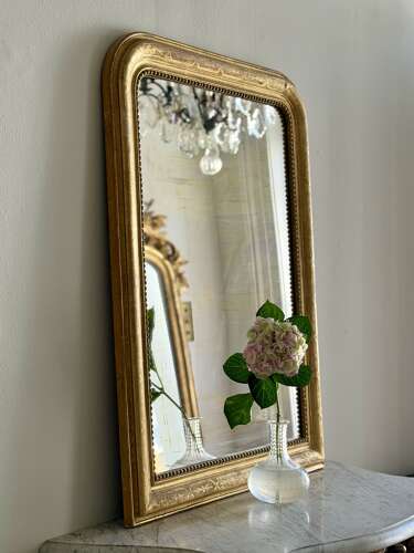 Antique French gilt Louis Philippe mirror c1860