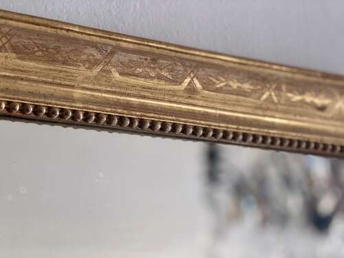 Antique French gilt Louis Philippe mirror c1860