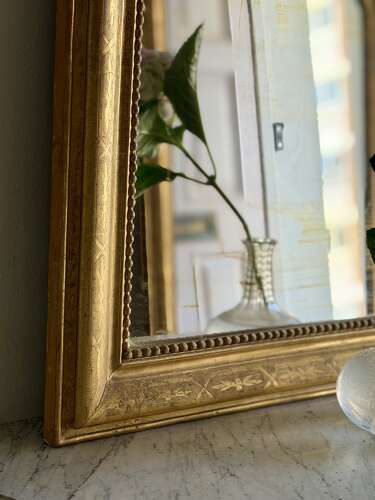 Antique French gilt Louis Philippe mirror c1860