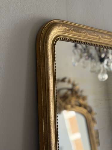 Antique French gilt Louis Philippe mirror c1860