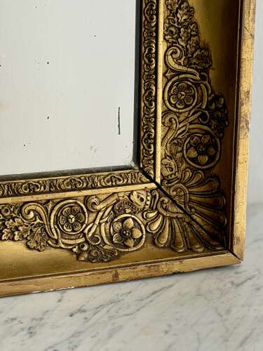 Antique French gilt rectangular mirror