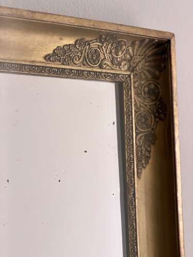 Antique French gilt rectangular mirror