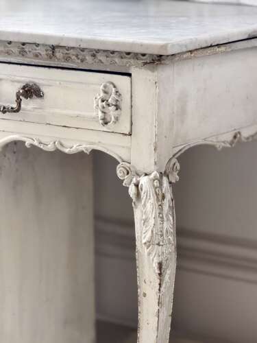 Antique French dressing table with marble top