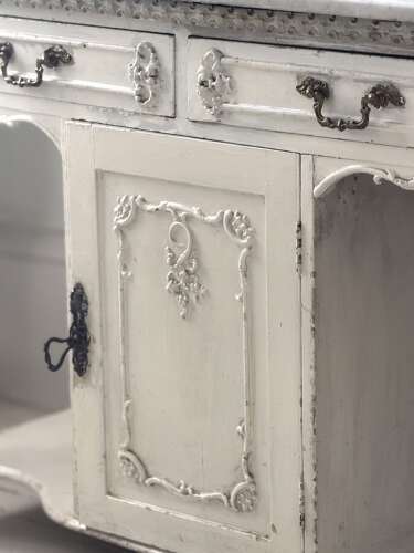 Antique French dressing table with marble top