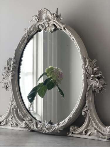 Antique French dressing table with marble top