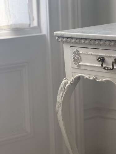 Antique French dressing table with marble top