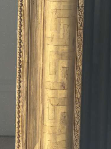 Large antique French Louis XV mirror - mercury glass