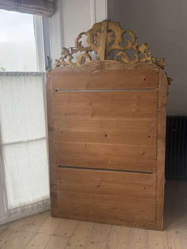 Large antique French Louis XV mirror - mercury glass