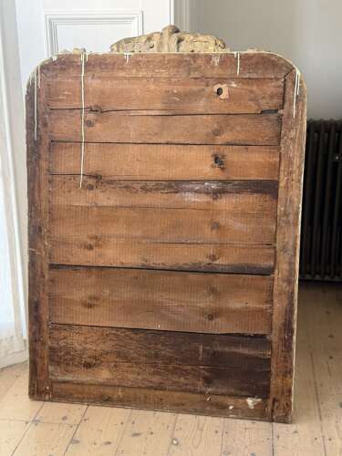 Antique French bare gesso Louis Philippe mirror c1860
