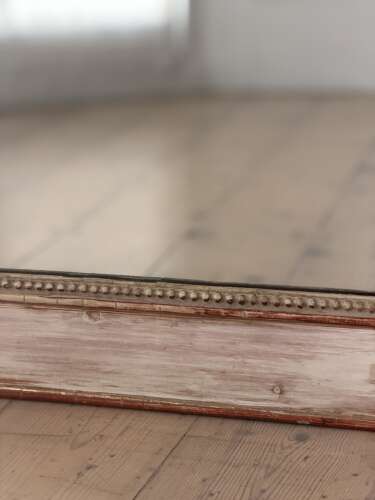 Antique French bare gesso Louis Philippe mirror c1860