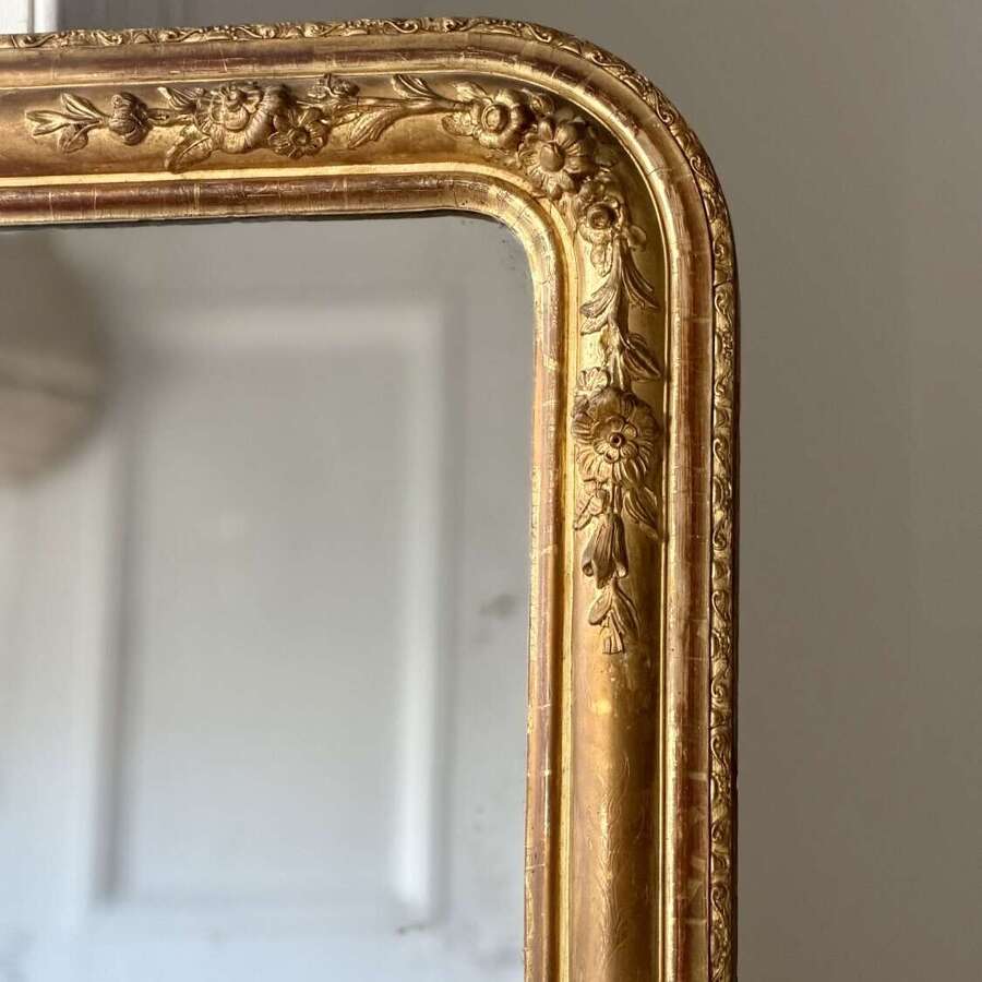 19th century French gilt Louis Philippe mirror c1800 - mercury glass