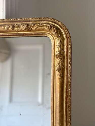 19th century French gilt Louis Philippe mirror c1800 - mercury glass