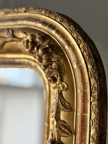 19th century French gilt Louis Philippe mirror c1800 - mercury glass