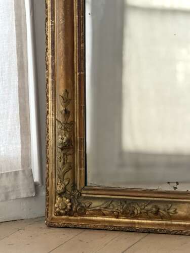 19th century French gilt Louis Philippe mirror c1800 - mercury glass