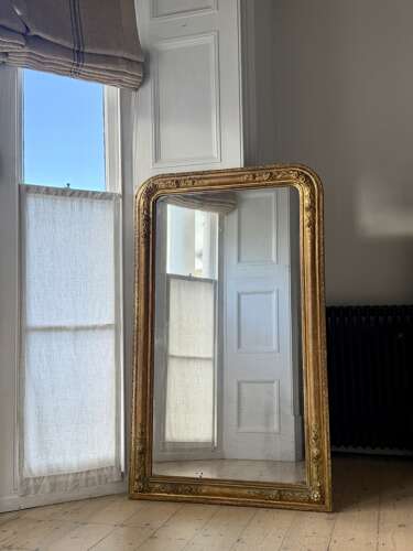 19th century French gilt Louis Philippe mirror c1800 - mercury glass