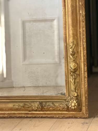 19th century French gilt Louis Philippe mirror c1800 - mercury glass