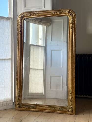 19th century French gilt Louis Philippe mirror c1800 - mercury glass