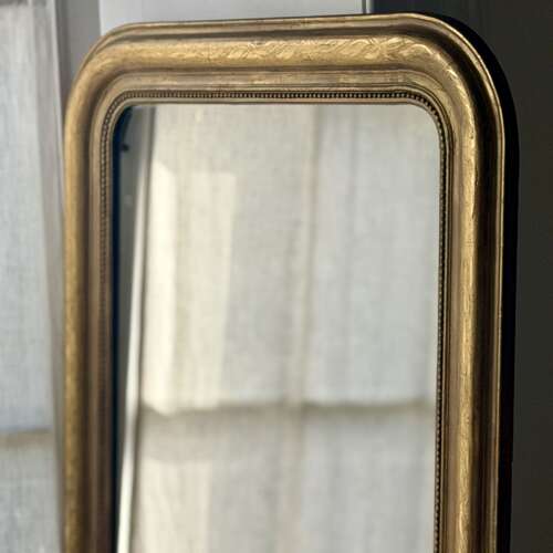 Antique French gilt Louis Philippe mirror c1860