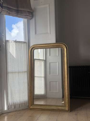 Antique French gilt Louis Philippe mirror c1860