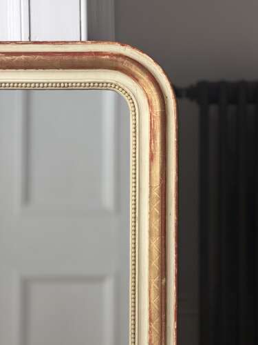 19th century French gilt and bare gesso mirror